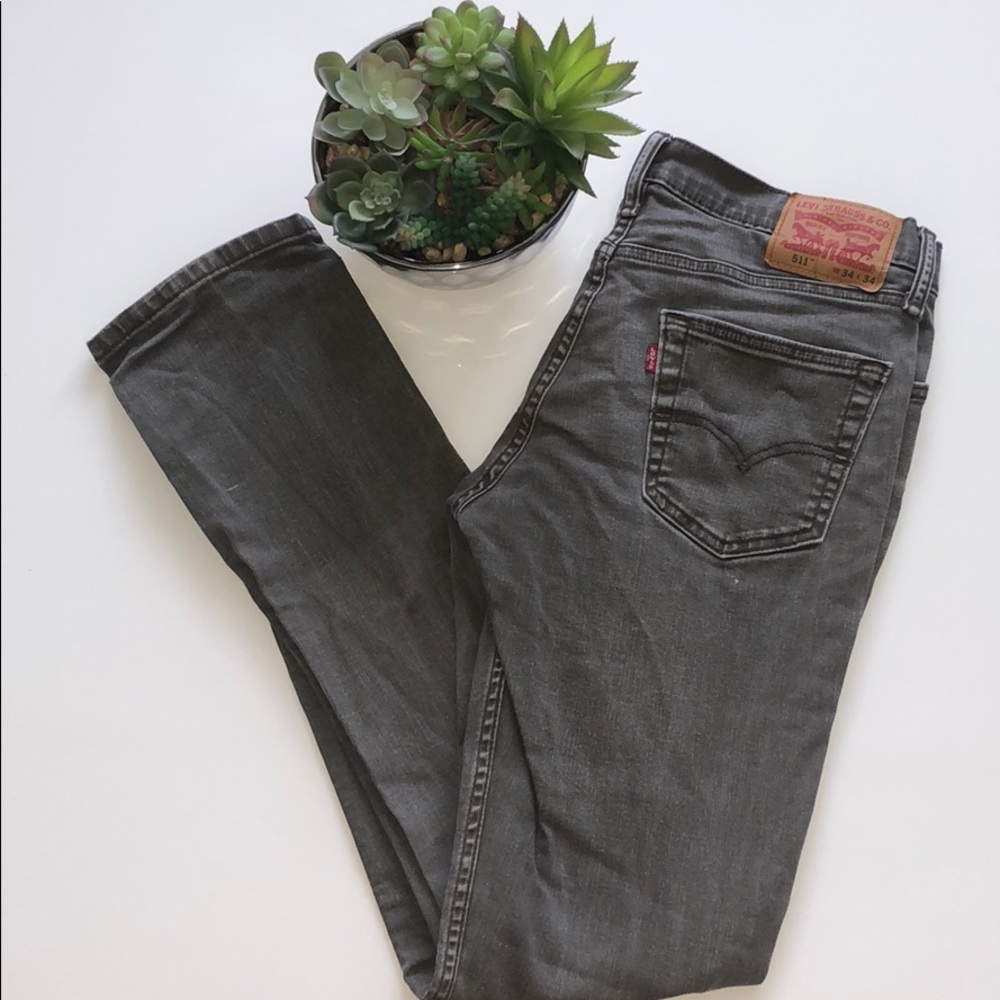 Men's grey Levi's 511 jeans W 34 L 34